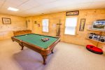 Basement Level Game Room Features - Pool Table, Foosball Table, & Poker Table 